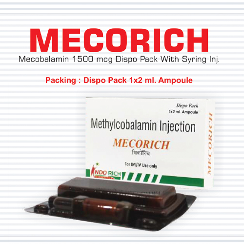 Product Name: Mecorich, Compositions of Mecorich are Mecobalamin Injection - Pharma Drugs and Chemicals