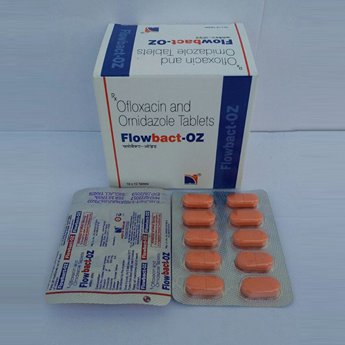 Product Name: Flowbact Oz, Compositions of Flowbact Oz are Ofloxacinv & ornidazole Tablets  - Nova Indus Pharmaceuticals