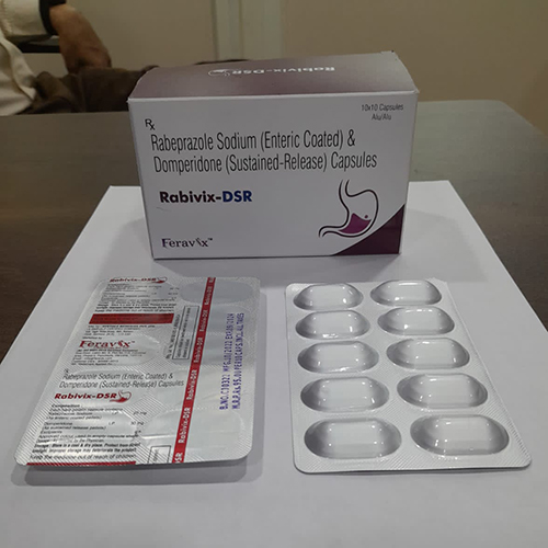 Product Name: Rabivix DSR, Compositions of Rabivix DSR are Rabeprazole Sodium (Enteric Coated) & Domeperidone (Sustained Release) Capsules - Feravix Lifesciences