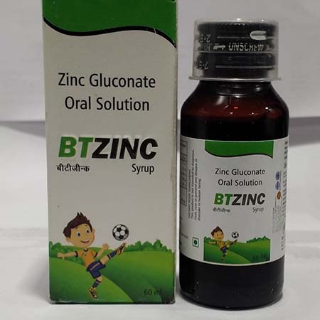 Product Name: Btzinc, Compositions of Btzinc are Zinc Gluconate Oral Solution - Biotanic Pharmaceuticals