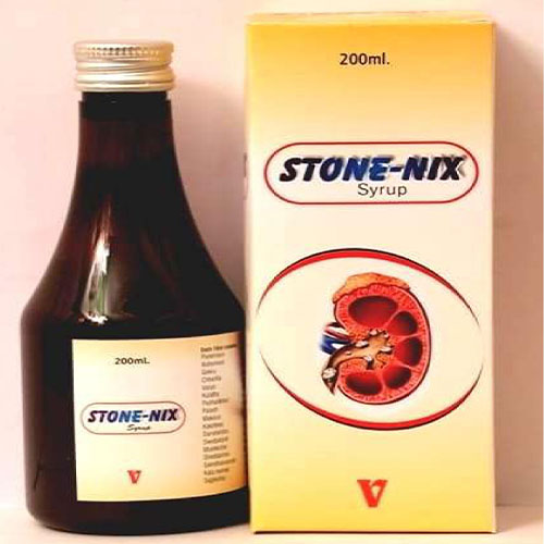 Product Name: Stone Nix, Compositions of Stone Nix are ALKALIZER & KIDNEY STONE SYRUP - Venix Global Care Private Limited