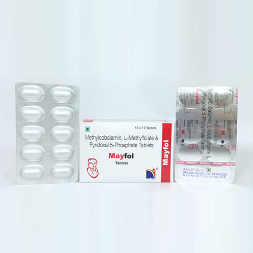 Product Name: Mayfol, Compositions of Mayfol are Methylcobalamin,L-methyl Folate & Pyridoxal 5-Phosphate Tablets - Nova Indus Pharmaceuticals