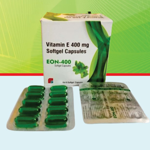 Product Name: EON 400, Compositions of EON 400 are Vitamin E 400 mg Softgel Capsules - Healthkey Life Science Private Limited