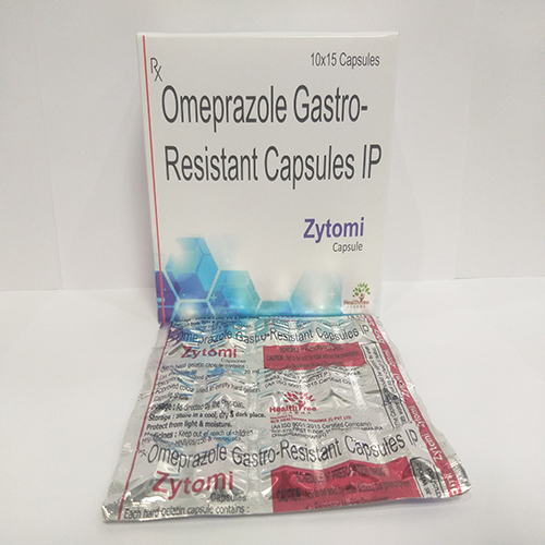 Product Name: Zytomi, Compositions of Zytomi are Omeprazole Gastro Resistant Capsules IP - Healthtree Pharma (India) Private Limited