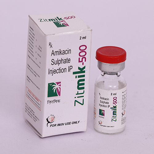 Product Name: ZITMIK 500, Compositions of ZITMIK 500 are Amikacin Sulphate Injection IP - Biomax Biotechnics Pvt. Ltd