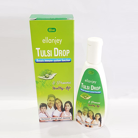 Product Name: Tulsi Drops, Compositions of Tulsi Drops are Boosts Immune System Function - Ellanjey Lifesciences