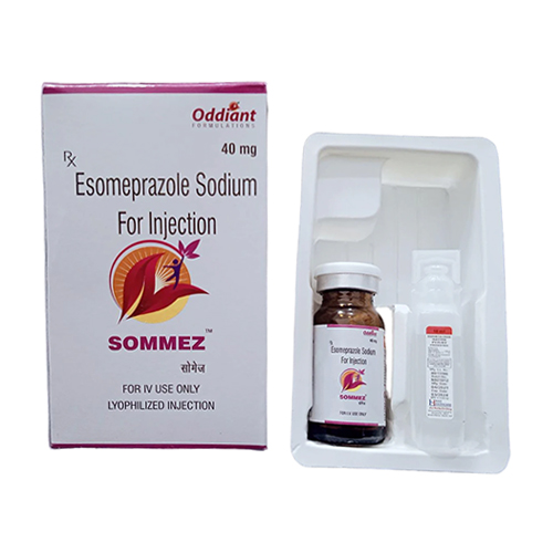 Product Name: Sommez, Compositions of Sommez are Esomeprazole Sodium for injection - Oddiant Formulations