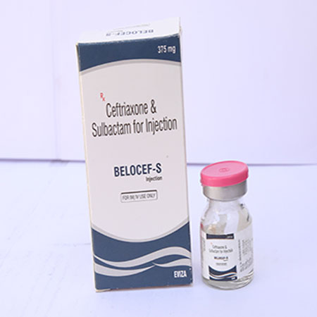 Product Name: Belocef S, Compositions of Belocef S are Ceftriaxone & Sulbactam for Injection - Eviza Biotech Pvt. Ltd
