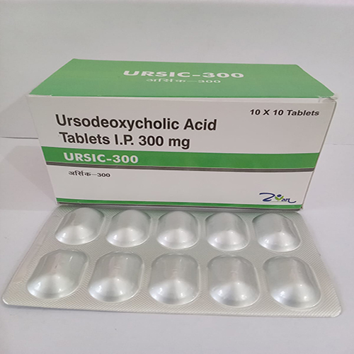 Product Name: URSIC 300, Compositions of URSIC 300 are Ursodeoxycholic Acid  Tablets I.P 300 mg - Arlig Pharma