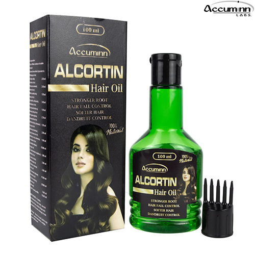 Product Name: Alcortin Hair Oil, Compositions of Alcortin Hair Oil are  - Accuminn Labs