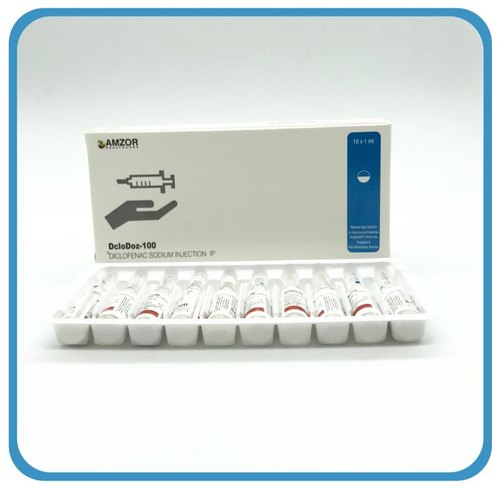 Product Name: Dclodoz, Compositions of Dclodoz are Diclofenac Sodium Injection IP - Amzor Healthcare Pvt. Ltd