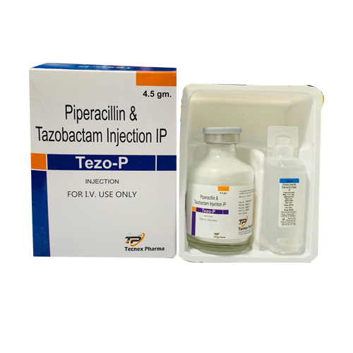 Product Name: TAZO P, Compositions of TAZO P are Piperacillin & Tazobactam for Injection IP - Tecnex Pharma