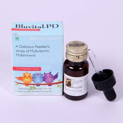 Product Name: Bluvital pd, Compositions of Bluvital pd are Multivitamin & Multimineral - Bluewaterresearch