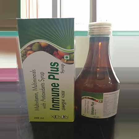 Product Name: Inmune Plus, Compositions of Inmune Plus are Multivitamin,Multimineral With Antioxident Syrup - Xenon Pharma Pvt. Ltd