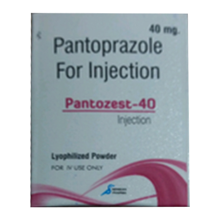 Product Name: Pantozest 40, Compositions of Pantozest 40 are Pantoprazole for injection - Senbian Pharma Pvt. Ltd