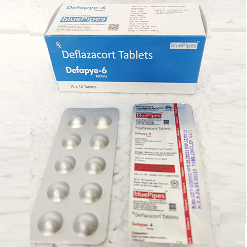 Product Name: DEFAPYE 6, Compositions of DEFAPYE 6 are Deflazacort Tablets - Bluepipes Healthcare