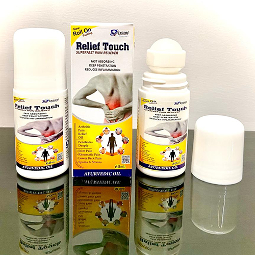 Product Name: Relief Touch, Compositions of Relief Touch are Ayurvedic Pain Relief Oil - Sycon Healthcare Private Limited