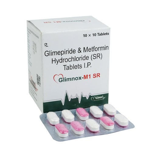 Product Name: GlimnoxM1 SR, Compositions of GlimnoxM1 SR are Glimepiride & Metformin Hydrochloride(SR) Tablets I.P. - Senen Biotech