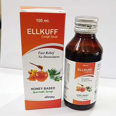 Product Name: Ellkuff, Compositions of Ellkuff are Honey Based Ayurvedic Syrup - Ellanjey Lifesciences