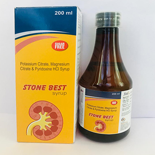 Product Name: Stone Best, Compositions of Stone Best are Potassium Citrate, Magnesium Citrate & Pyridoxine Hcl Syrup - Aseric Pharma