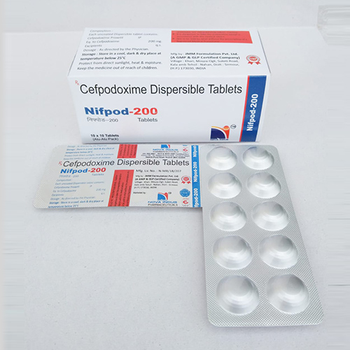 Product Name: Nifpod , Compositions of Nifpod  are Cefpodoxime Dispersible Tablets IP - Nova Indus Pharmaceuticals