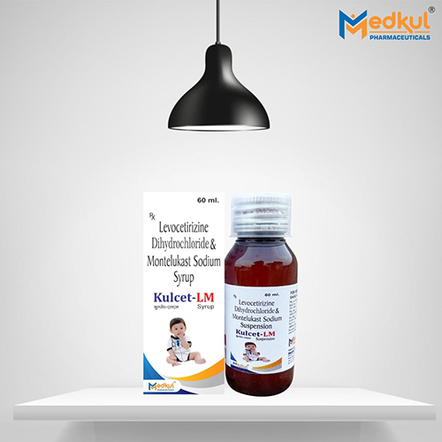 Product Name: Kulcet Lm, Compositions of Kulcet Lm are Levocetirizine Dihydrochloride & Montelukast Sodium Syrup - Medkul Pharmaceuticals