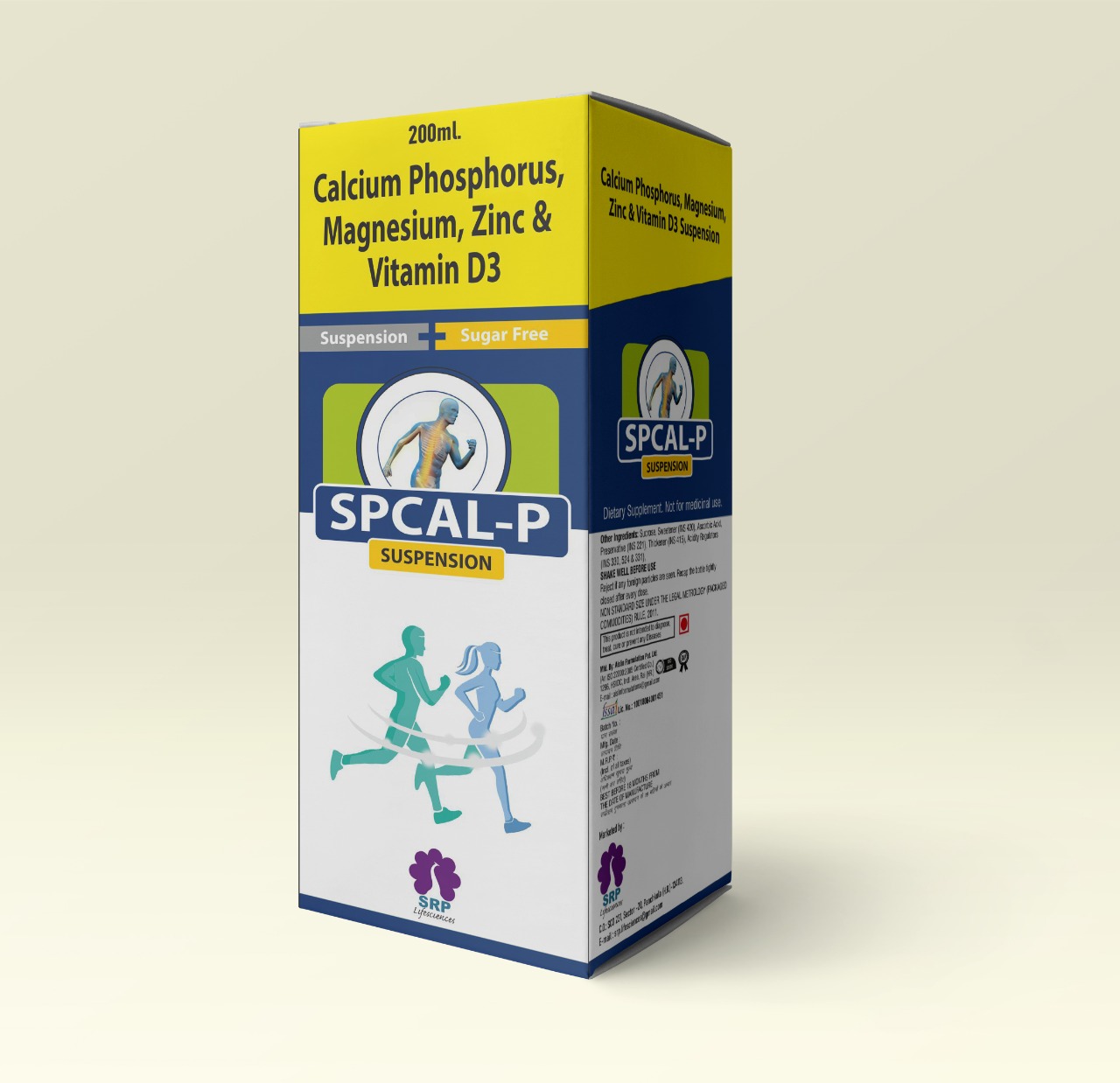 Product Name: Spcal p, Compositions of Spcal p are calcium phosphorus ,magnesium zinc and vitamin d3 - Cynak Healthcare