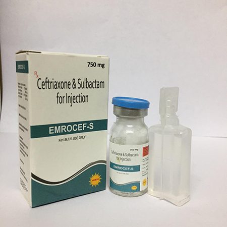 Product Name: EMROCEF S, Compositions of EMROCEF S are Ceftriaxone & Sulbactam for Injection - Apikos Pharma