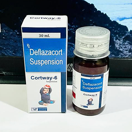 Product Name: Cortway 6, Compositions of Cortway 6 are Deflazacort Suspension - Waylone Healthcare