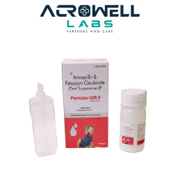 Product Name: Periclav 288.5, Compositions of Periclav 288.5 are Amoxicillin & Potassium Clavulanate Oral Suspension IP - Acrowell Labs Private Limited