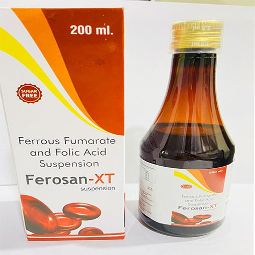 Product Name: Ferosan XT, Compositions of Ferosan XT are Ferrous Ascorbate & Folic Acid Suspension - Disan Pharma