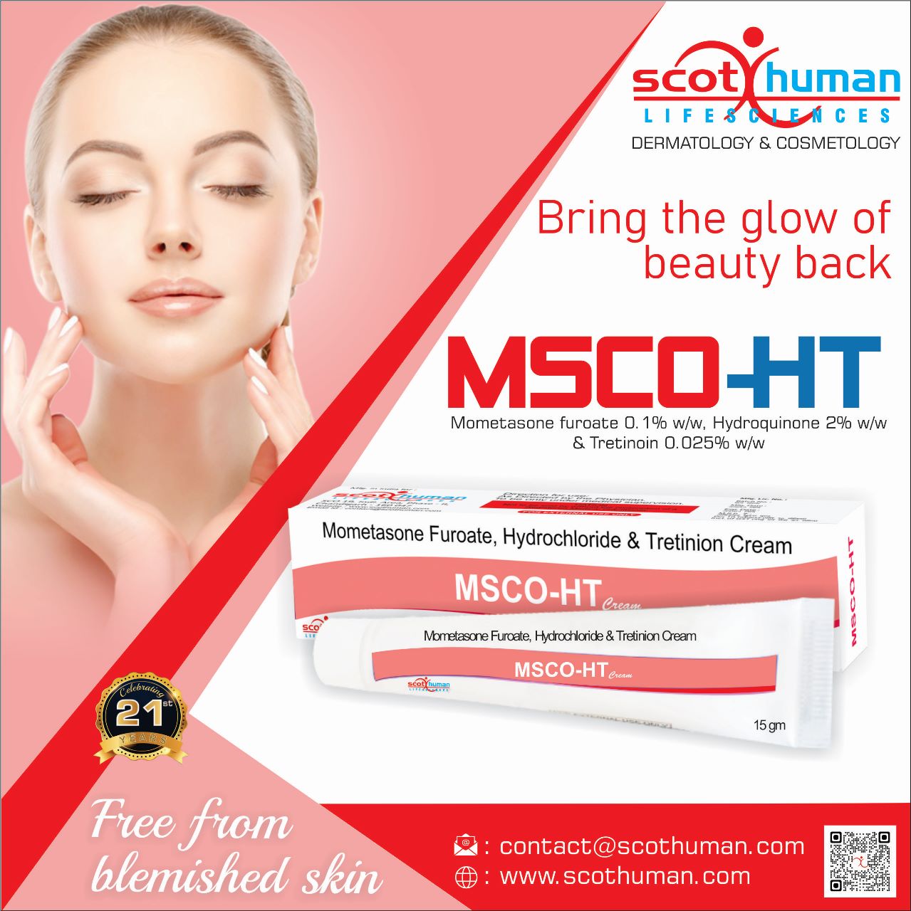 Product Name: Msco Ht, Compositions of Msco Ht are Mometasone Furoate . Hydrochloride and Tretinion Cream  - Pharma Drugs and Chemicals