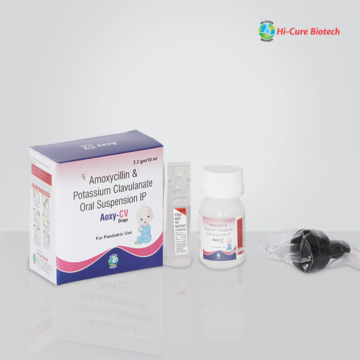 Product Name: AOXY CV DROPS, Compositions of AOXY CV DROPS are AMOXYCILLIN + CLAUVANIC ACID - Reomax Care