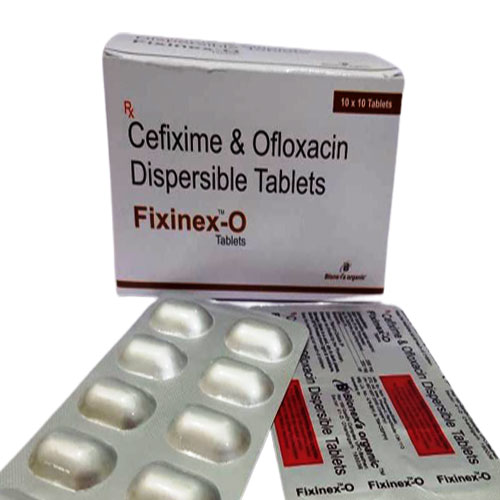 Product Name: Fixinex O, Compositions of Fixinex O are CEFIXIME TRIHYDRATE IP 200MG OFLOXACIN IP 200MG - Bionexa Organic