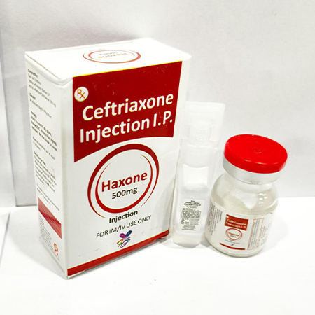 Product Name: Haxone, Compositions of Haxone are Ceftriaxone Injection IP - Arvoni Lifesciences Private Limited