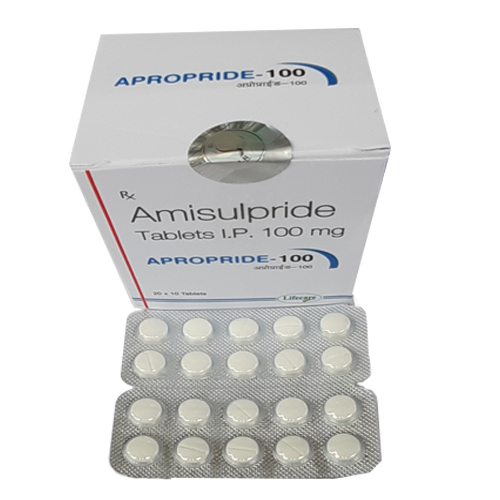 Product Name: Apropride 100, Compositions of Apropride 100 are Amisulpride Tablets IP 100mg - Lifecare Neuro Products Ltd.