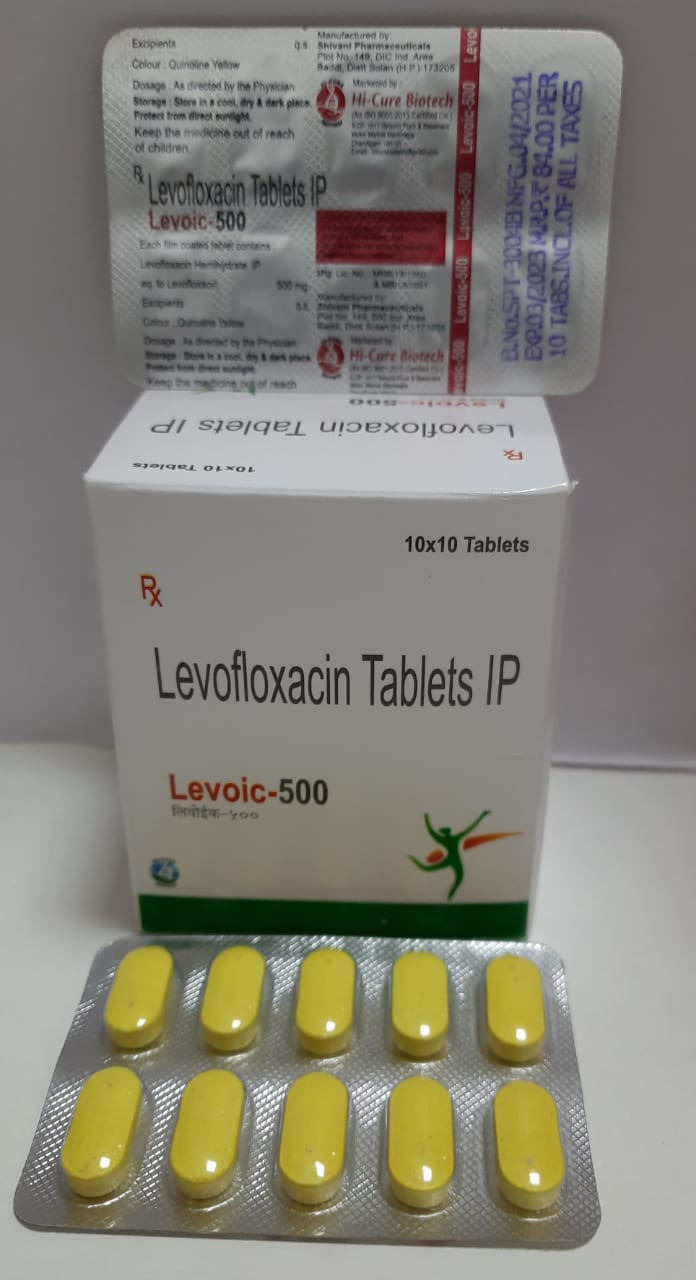 Product Name: LEVOIC 500, Compositions of LEVOIC 500 are LEVOFLOXACIN 500 MG - Reomax Care