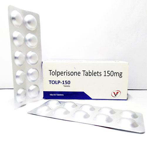 Product Name: Tolp 150, Compositions of Tolp 150 are Tolperisone 150 mg - Voizmed Pharma Private Limited