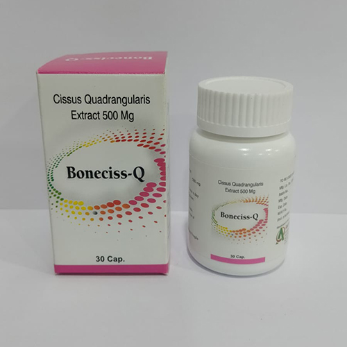 Product Name: Boneciss Q, Compositions of Boneciss Q are Cissus Quadrangularis Extract 500 mg - Aadi Herbals Pvt. Ltd