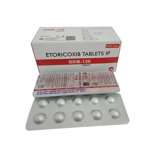 Product Name: Oxib 120, Compositions of Oxib 120 are Etoricoxib Tablets IP - JV Healthcare