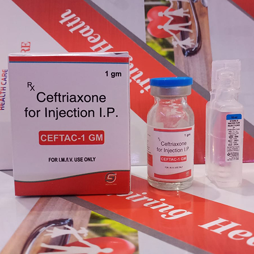 Product Name: CEFTAC 1 GM, Compositions of CEFTAC 1 GM are Ceftriaxone for Injection I.P. - C.S Healthcare