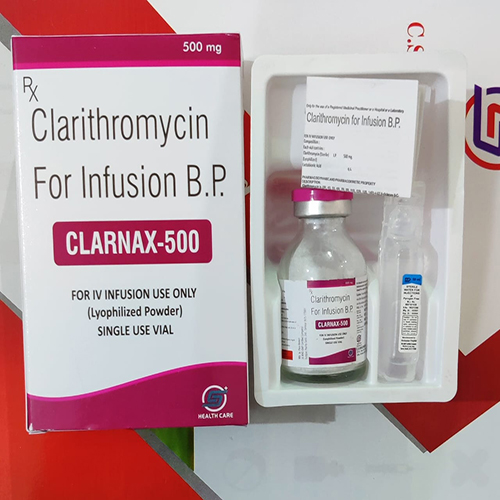 CLARNAX 500 are Clarithromycin For  Infusion B.P. - C.S Healthcare