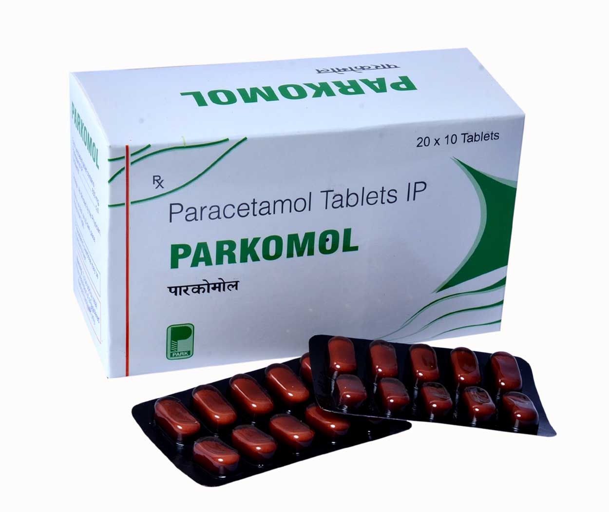Product Name: PARKOMOL, Compositions of PARKOMOL are Paracetamol Tablets IP - Park Pharmaceuticals