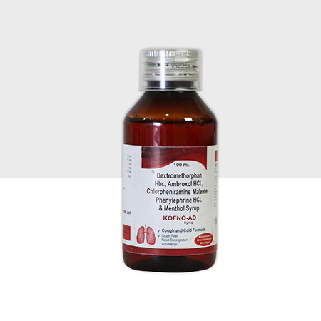 Product Name: Kofno AD, Compositions of Kofno AD are Dextromethorphan Hbr, Ambroxol HCL,Chlorpheniramine Maleate Phenylphrine HCL & Menthol Syrup - Mediquest Inc