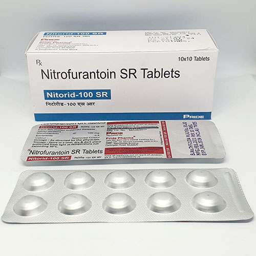 Product Name: Notrid 100 SR, Compositions of Notrid 100 SR are Nitrofuranton Sr Tablets - Pride Pharma