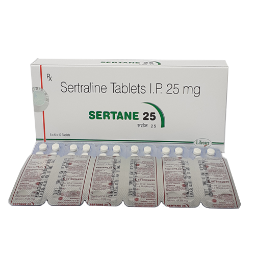 Product Name: Sertane 25, Compositions of Sertane 25 are Sertraline Tablets IP 25mg - Lifecare Neuro Products Ltd.