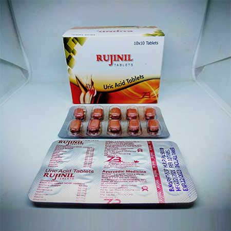 Product Name: Rujinil, Compositions of Rujinil are Uric Acid Tablets - Zumax Biocare