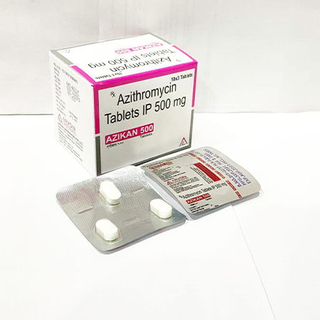 Product Name: Azikan 500, Compositions of Azikan 500 are Azithromycin Tablets IP 500 mg - Arvoni Lifesciences Private Limited