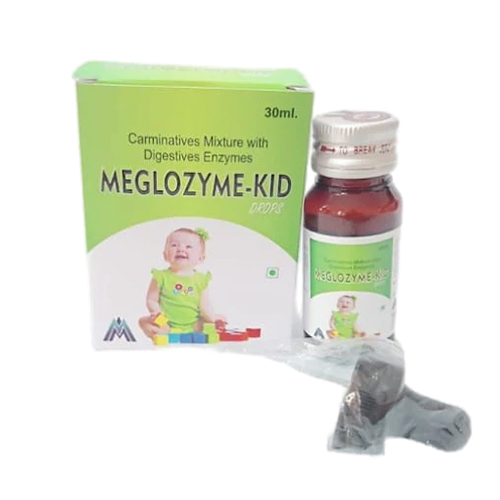 Product Name: MEGLOZYME KID, Compositions of MEGLOZYME KID are Carminatives Mixture with Digestives Enzymes - Medlo Biotech