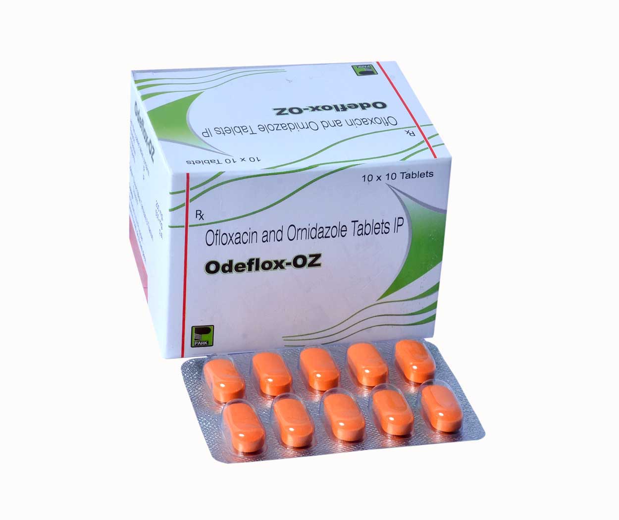 Product Name: Odeflox OZ, Compositions of Odeflox OZ are Ofloxacin and Ornidazole Tablets IP - Park Pharmaceuticals